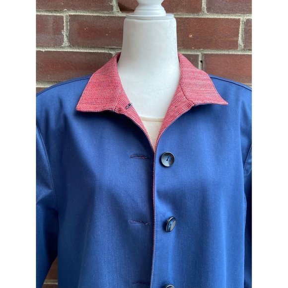 𝅺bleyle Vintage Blue Collared Chore Coat - Picture 3 of 5